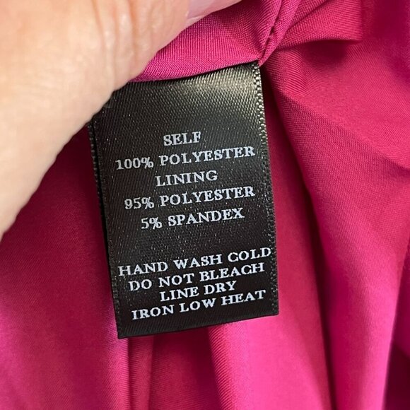 Rosevelvet Magenta One-Shoulder Pleated Cutout Midi Dress NWT Medium - Picture 9 of 10